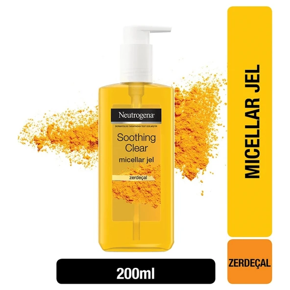 Neutrogena Soothing Clear Zerdeçal Özlü Makyaj Temizleyici 200 ml - Dezenfektan Hediyeli (%72 Alkol) ürün görseli 1
