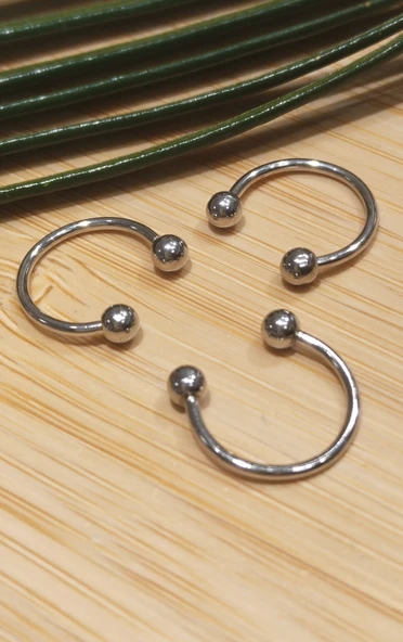 Monalisa Home Gümüş Renk Üç Adet  13mm Yarın Ay Pirsing ürün görseli 1