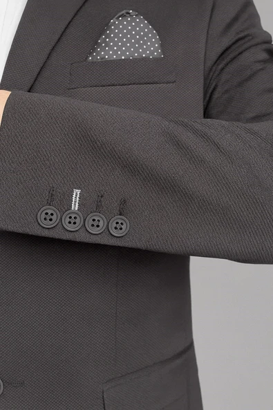 Erkek Siyah Blazer Ceket – İtalyan Kesim, Tek Düğmeli, Tek Yırtmaçlı Şık Klasik Model - Resim 3