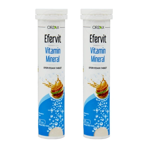 Orzax Efervit Vitamin C 1000 Mg 20 Efervesan Tablet 2'li Set ürün görseli 1