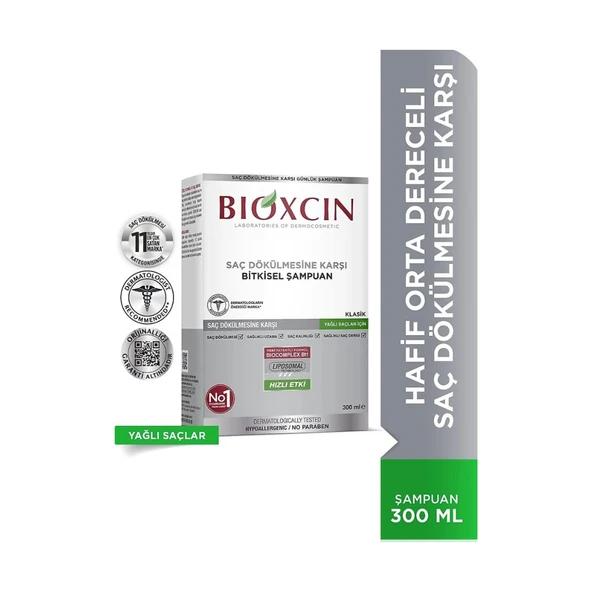 Bioxcin Genesis Saç Dökülmesine Karşı Şampuan 300ML (Yağlı Saçlar) ürün görseli 1