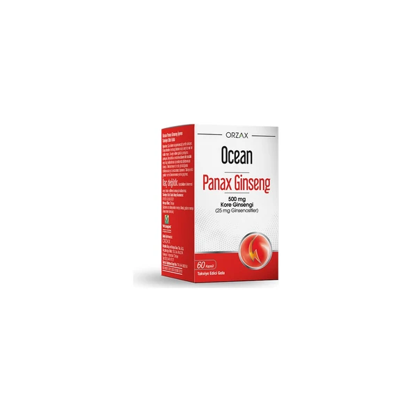 Ocean Orzax Panax Ginseng 60 Kapsül - Dezenfektan Hediyeli (%72 Alkol) ürün görseli 1