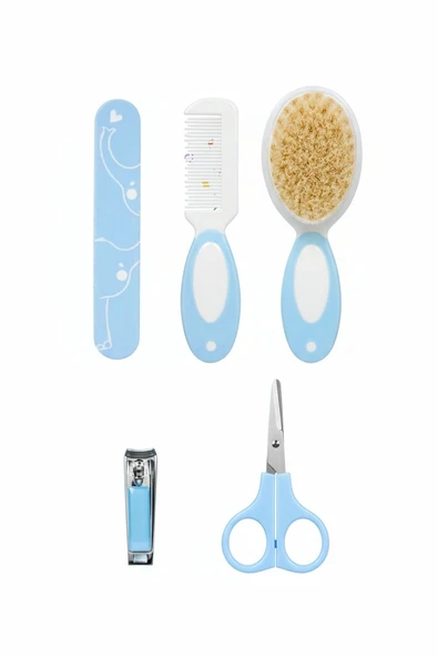 Bebek Saç ve Tırnak Bakım Seti / 5 Parça Nazik ve Güvenli Bakım- Mavi ürün görseli 1