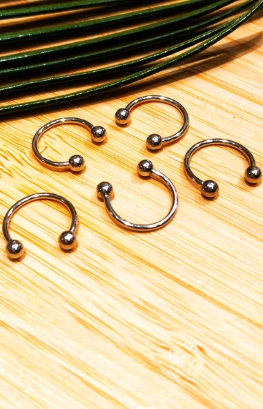 Monalisa Home Gümüş Renk Beş Adet 13mm Yarın Ay Pirsing ürün görseli 1