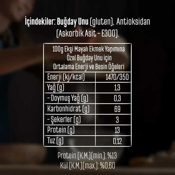 Ekşi Mayalı Ekmek Yapımına Özel Buğday Unu 2 Kg - Resim 3
