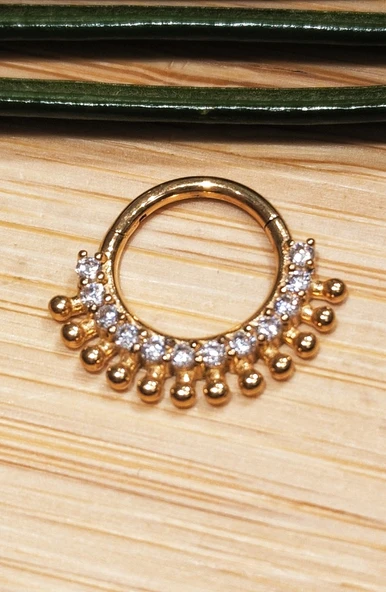 Monalisa Home Taşlı Çelik Figürlü Pirsıng ürün görseli 1