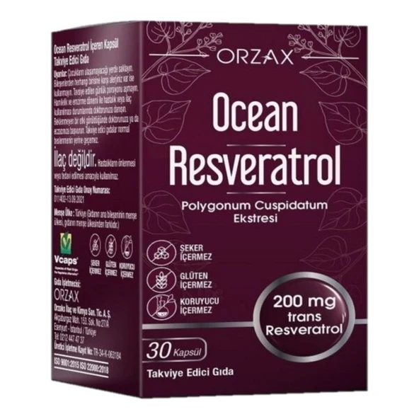Resveratrol 200 Mg 30 Kapsül ürün görseli 1