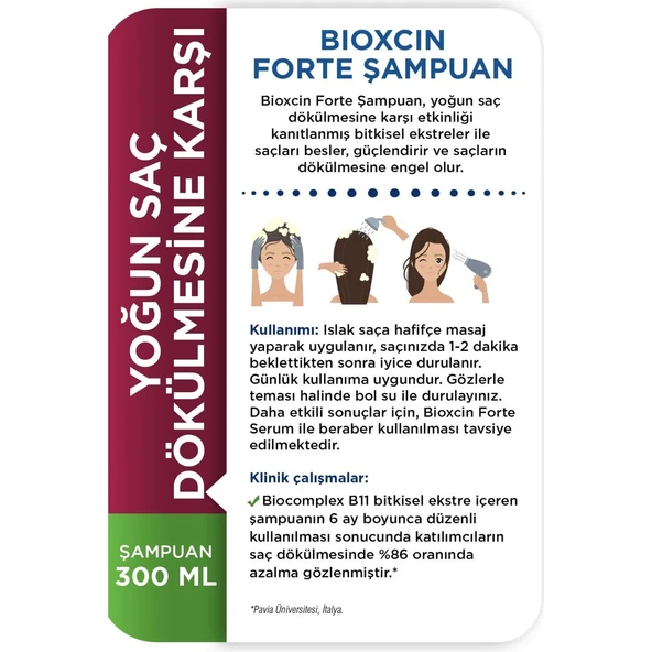 Forte Saç Dökülmelerine Karşı Bitkisel Şampuan 300 ml - Resim 3