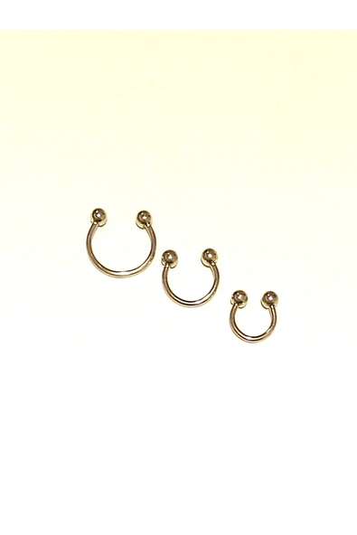 Monalisa Home 3 Adet  Gümüş Renk Lüks Boyutlu Pirsing ürün görseli 1