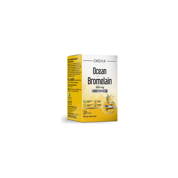 Ocean Orzax Bromelain 30 Kapsül - Dezenfektan Hediyeli (%72 Alkol) ürün görseli 1