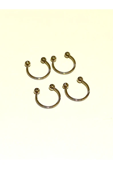 Monalisa Home 4 Adet  Gümüş Renk Lüks Büyük Boy Pirsing ürün görseli 1