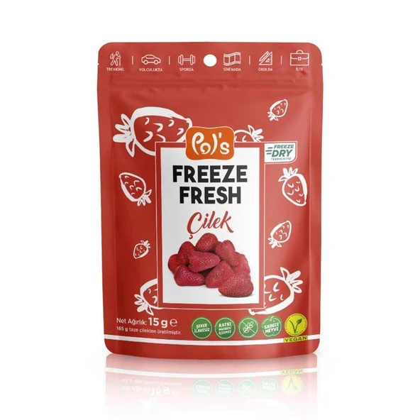 Freeze Fresh Dondurularak Kurutulmuş Çilek 15g ürün görseli 1