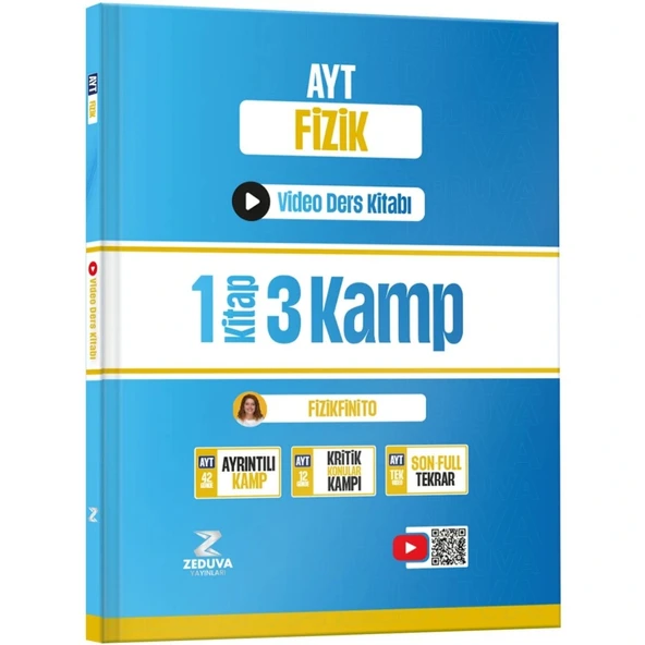 Zeduva Yayınları Fizikfinito AYT Fizik 1 Kitap 3 Kamp Video Ders Kitabı ürün görseli 1