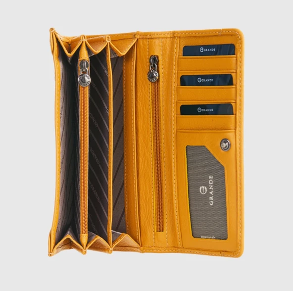 Grande Fermuarlı Kadın Cüzdan Kartlık Geniş İç Hacim - Resim 2