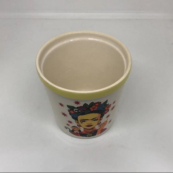 LEBRON Seramik Dekoratif Saksı Kadın Figürlü - Resim 2