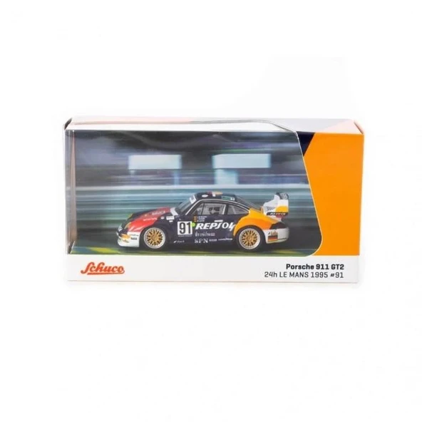 Tarmac Works X Schuco Porsche 911 GT2 1/64 Model Araba - Resim 2