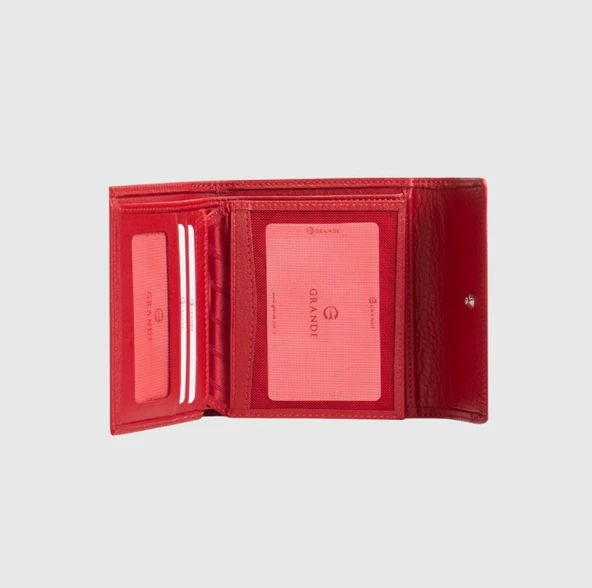 Grande Uzun Cüzdan Çok Bölmeli Premium Deri Dokulu Hakiki Deri - Resim 2