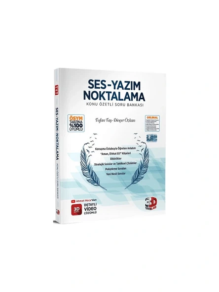 3D Yayınları Ses-Yazım Noktalama Konu Özetli Soru Bankası ürün görseli 1