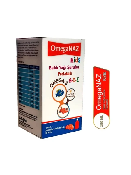 Omeganaz Kids Balık Yağı Portakallı 150 ml - Resim 2