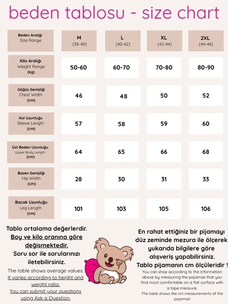 Kadın Etnik Desen 3 Düğme Pamuk Likra Mevsimlik Uzun Kol Pijama Takımı - Resim 3