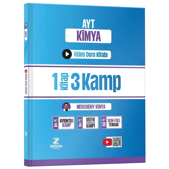 Zeduva Yayınları Meschemy Kimya AYT Kimya 1 Kitap 3 Kamp Video Ders Kitabı ürün görseli 1