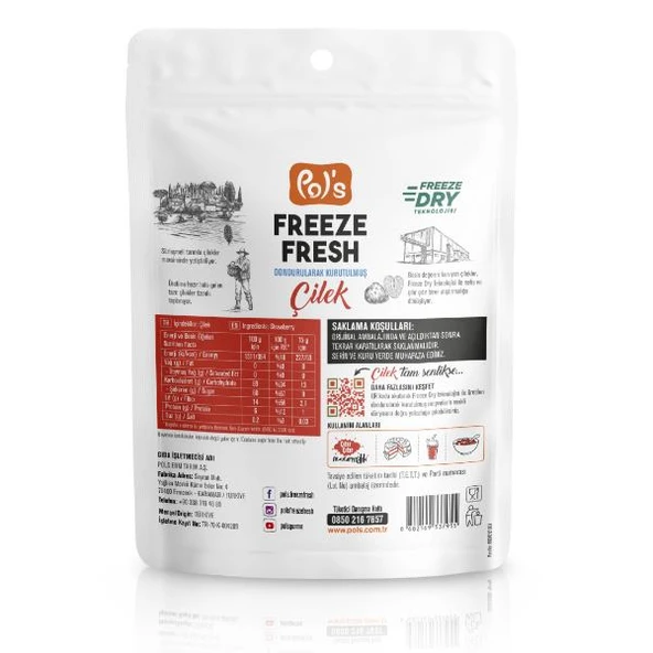Freeze Fresh Dondurularak Kurutulmuş Çilek 15g - Resim 2