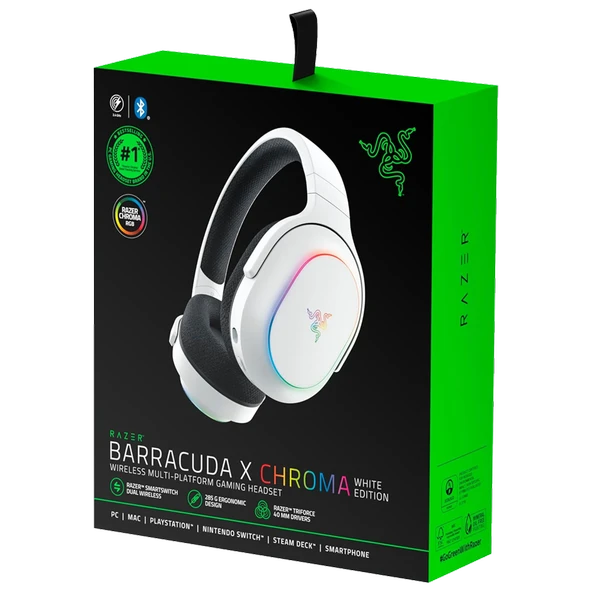 Razer Barracuda X Chroma Beyaz Kablosuz Gaming Kulaklık RZ04-05220200-R3M1 - Resim 5