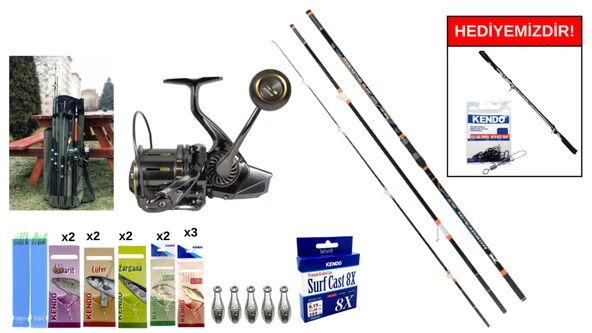 Ryuji Procasting Surf Fuji 4.25m&Ryuji Momentum 10000 Silver Surf Seti ürün görseli 1