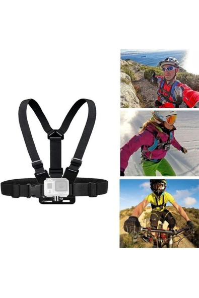 Aksiyon Kameraları İçin Çok Yönlü Göğüs Kayışı – Bisiklet, Motosiklet, Kayak, Trekking - Resim 5