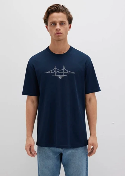 Mavi M0611881 İstanbul Nakışlı Tişört Erkek T-Shirt ürün görseli 1