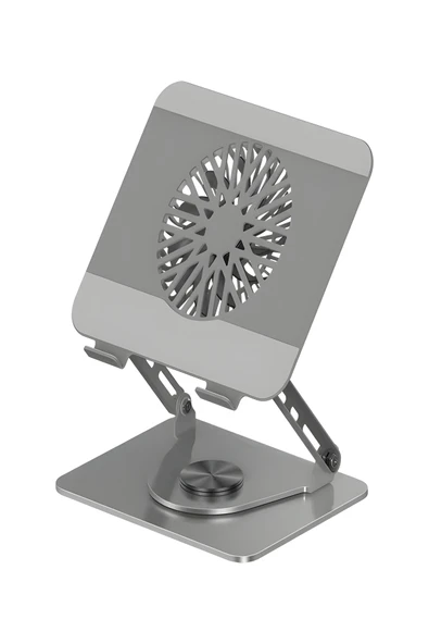 10-17.3” Fanlı Laptop ve Tablet Standı | Carbon 360° Döner Mekanizma, MacBook Uyumlu ürün görseli 1