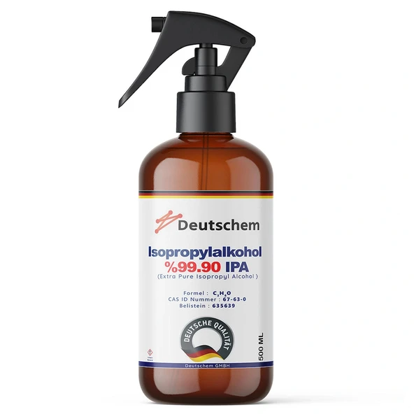 Deutschem İzoPropil Alkol | 500 mL Sprey Başlıklı (Extra Saf %99,ipa,izopropanol) ürün görseli 1