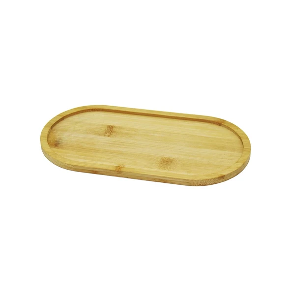 OVAL AHŞAP BAMBU YAĞDANLIK ALTLIK 12X23CM (5365) ürün görseli 1