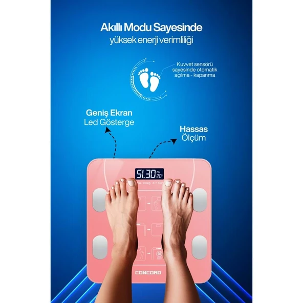 VERİ ANALİZLİ AKILLI TARTI (PEMBE) - Resim 3
