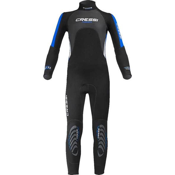 Cressi Morea Wetsuit Junior Dalış Elbisesi  BLACK/BLUE 3MM-12/13 YAŞ - Resim 2