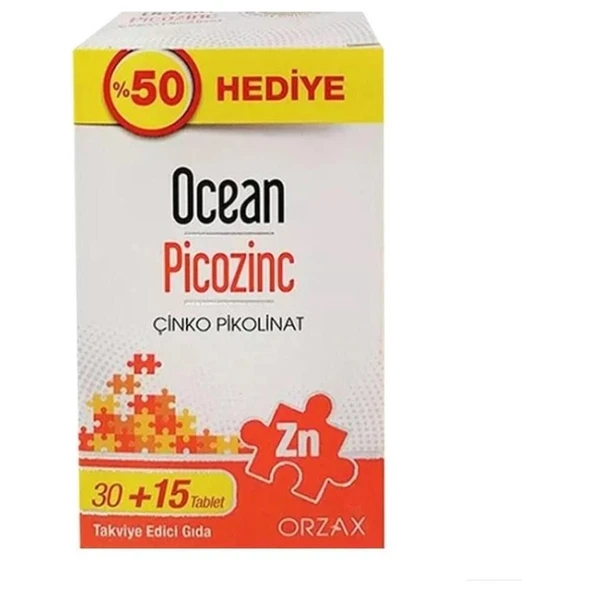 Ocean Picozinc Takviye Edici Gıda 30 + 15 Tablet ürün görseli 1