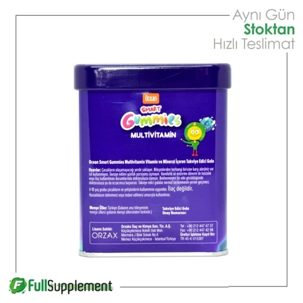Ocean Smart Gummies Multivitamin Çiğnenebilir Tablet 64 Adet - Resim 2