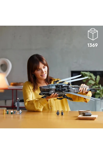 ® Icons Dune: Çöl Gezegeni Atreides Royal Ornithopter 10327 - 18+ Model Yapım Seti (1369P) - Resim 5