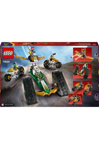 ® NINJAGO® Ninja Ekibi Kombo Araç 71820 – 9+ 4’ü 1 Arada Yaratıcı Oyuncak Yapım Seti (576P) - Resim 4