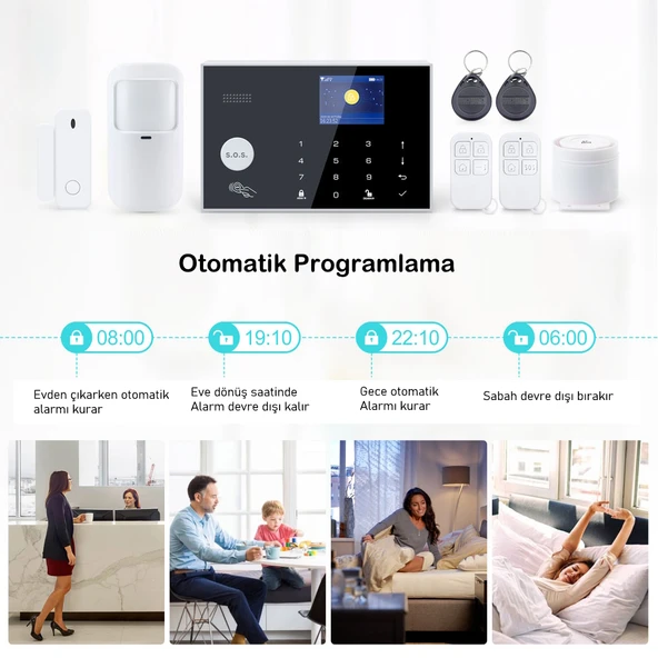 Tuya Akıllı Kablosuz (WiFi) Ev Güvenlik Alarm Seti Google Home Destekli - Resim 5