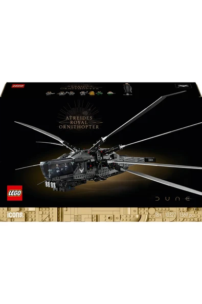 ® Icons Dune: Çöl Gezegeni Atreides Royal Ornithopter 10327 - 18+ Model Yapım Seti (1369P) - Resim 3