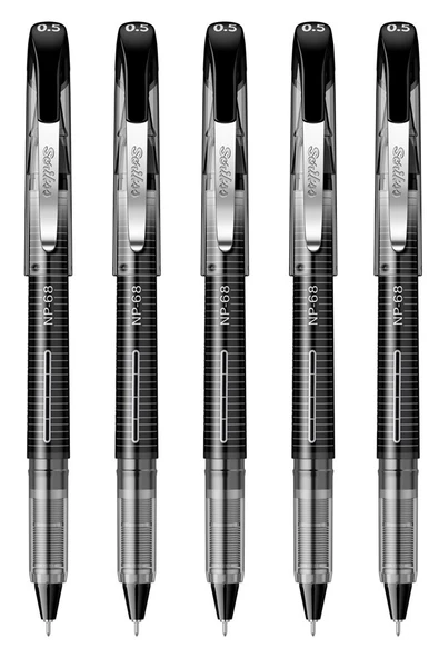 Siyah Pilot Kalem NB-68 Needle Point Pen 5 Adet Scrikss Pilot Kalem 0.5 mm İğne Uçlu Kalem İnce Uçlu Likit Mürekkepli ürün görseli 1