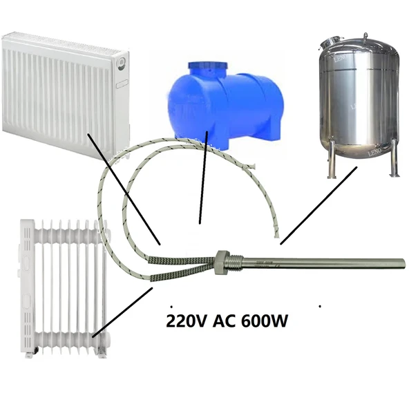 Yate10 220Volt 600W Radyatör,Petek,Tank Isıtıcı Paslanmaz Çubuk Rezistans - Resim 4