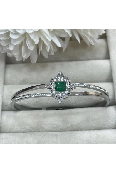 nesdesign Taşlı Desenli Çelik Kelepçe ürün görseli 1