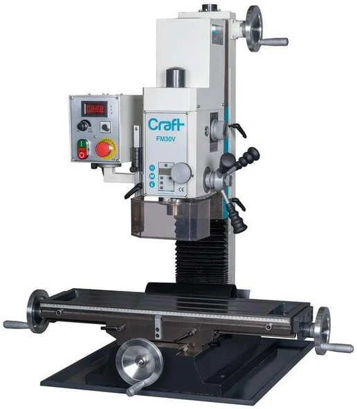 Ozco FM30V Masaüstü Freze Makinası Sağ/Sol Dönüş 32 mm - Resim 3