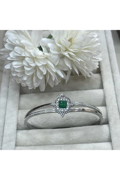 nesdesign Taşlı Desenli Çelik Kelepçe - Resim 2