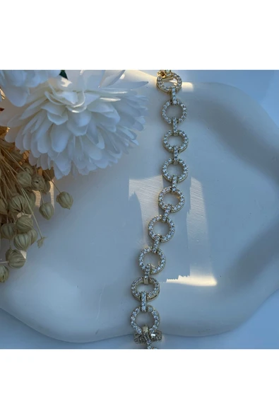 nesdesign Full Taşlı Halka Bileklik (18+1 cm) ürün görseli 1