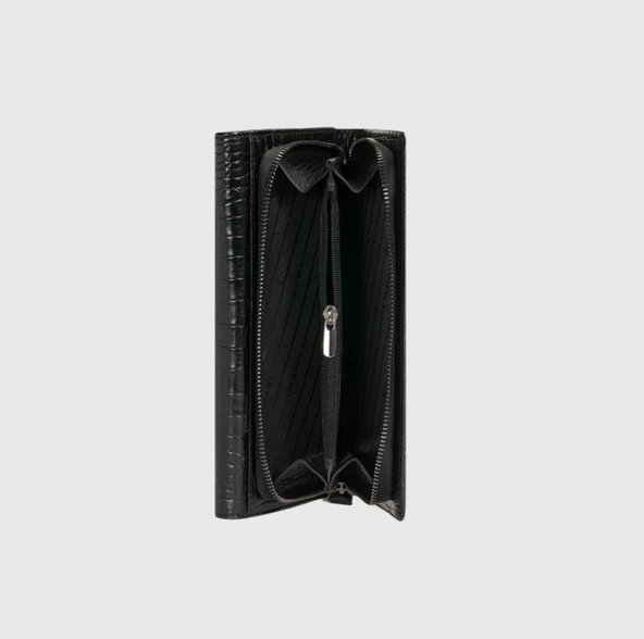 Grande Uzun Cüzdan Çok Bölmeli Premium Deri Dokulu Hakiki Deri - Resim 2