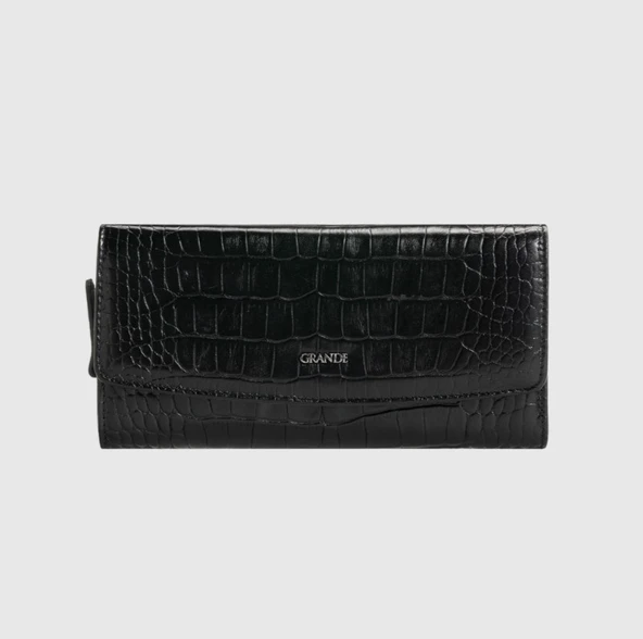 Grande Uzun Cüzdan Çok Bölmeli Premium Deri Dokulu Hakiki Deri ürün görseli 1