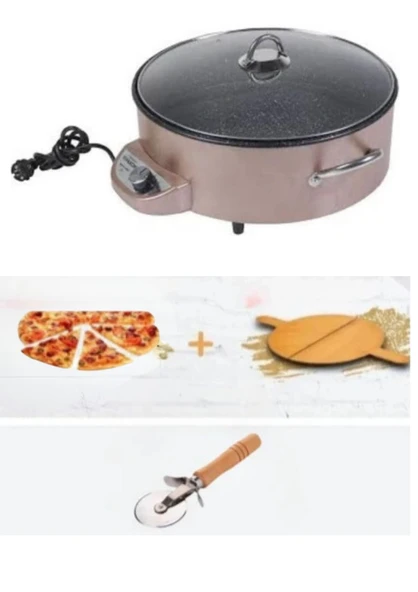 Tandırım Pizzacım Çok Amaçlı Pişirici Rose (PİZZA KESİCİ VE KÜREK HEDİYELİ) ürün görseli 1
